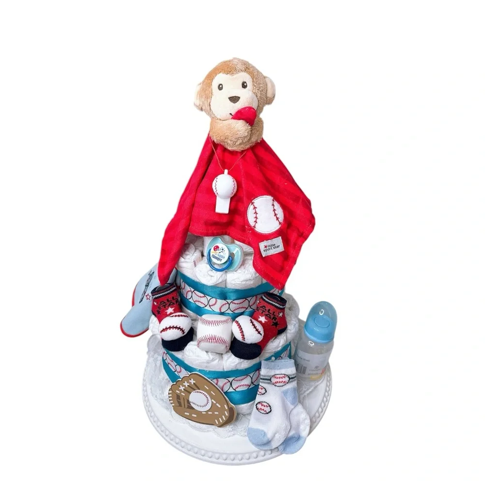 Baseball Diaper Cake, Sport Baby Shower Gift